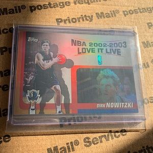 Dirk Nowitzki ‘03 Topps Love It Live Card No. LL-DN